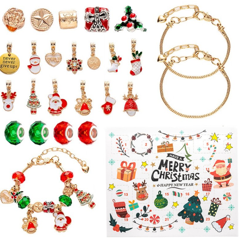 Vòng tay tự làm nhiều phụ kiện Noel